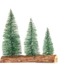 Dekorácia MagicHome Vianoce, stromčeky, plast, 12xLED teplá biela, 20x5x20 cm, 2xAAA