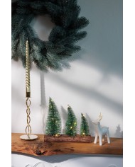 Dekorácia MagicHome Vianoce, stromčeky, plast, 12xLED teplá biela, 20x5x20 cm, 2xAAA