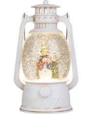 Lampáš MagicHome Vianoce, snehuliak, plast, 1xLED teplá biela, 12x10x20.5 cm, 3xAA