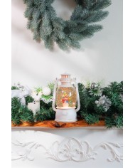 Lampáš MagicHome Vianoce, snehuliak, plast, 1xLED teplá biela, 12x10x20.5 cm, 3xAA