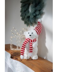 Dekorácia MagicHome Vianoce, medveď, 14x14x37 cm