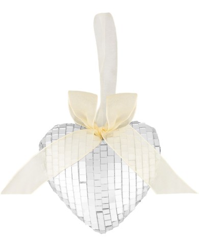 Dekorácia MagicHome Vianoce, srdce, 9x9x2,5 cm