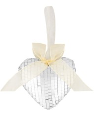 Dekorácia MagicHome Vianoce, srdce, 9x9x2,5 cm