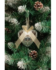 Dekorácia MagicHome Vianoce, srdce, 9x9x2,5 cm