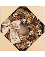 Veniec MagicHome Vianoce, prírodný, závesný, s mašľou, 30 cm