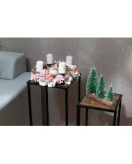 Veniec MagicHome Vianoce, adventný, ružovo-oranžový, 30 cm