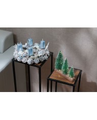 Veniec MagicHome Vianoce, adventný, modro-biely, 30 cm