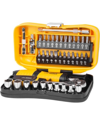 Sada náradia Strend Pro WT549, 39 dielna, bity, hlavice a 1/4" račňa