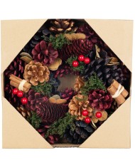 Veniec MagicHome Vianoce, závesný, modro-červený, 24 cm