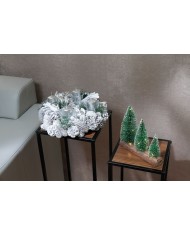 Veniec MagicHome Vianoce, adventný, biely, 32 cm