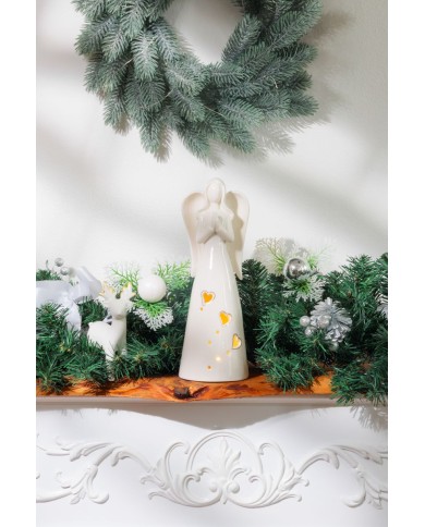 Dekorácia MagicHome Vianoce, Anjel, LED, 9x9.3x26 cm