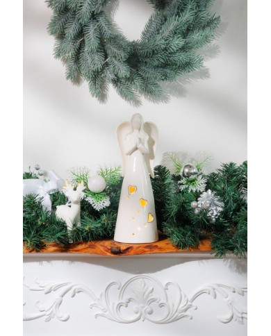 Dekorácia MagicHome Vianoce, Anjel, LED, 9x9.3x26 cm