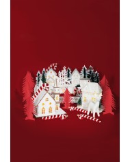 Dekorácia MagicHome Vianoce, Vianočná lízanka, bielo-červená, 12,5 cm, bal 6ks