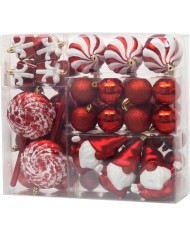 Gule MagicHome Vianoce, sada, 47 ks, červené, mix, na vianočný stromček