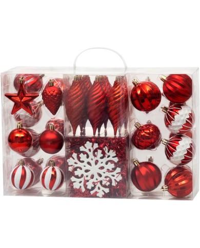 Gule MagicHome Vianoce, sada, 39 ks, červené, mix, na vianočný stromček