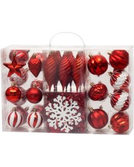 Gule MagicHome Vianoce, sada, 39 ks, červené, mix, na vianočný stromček