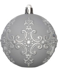 Gule MagicHome Vianoce, sada, 3 ks, strieborná, na vianočný stromček, 8 cm