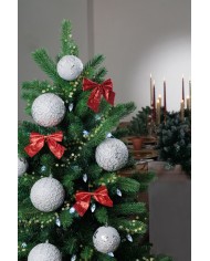 Gule MagicHome Vianoce, sada, 3 ks, strieborná, na vianočný stromček, 8 cm