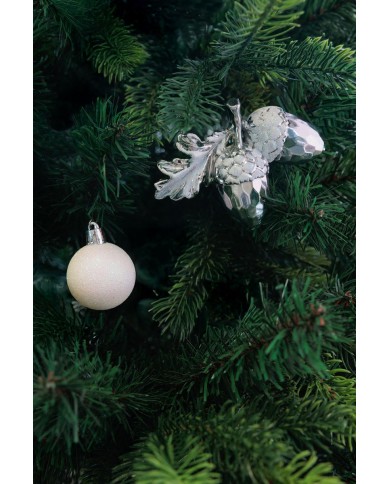 Gule MagicHome Vianoce, sada, 21 ks, biele-strieborné, mix, na vianočný stromček