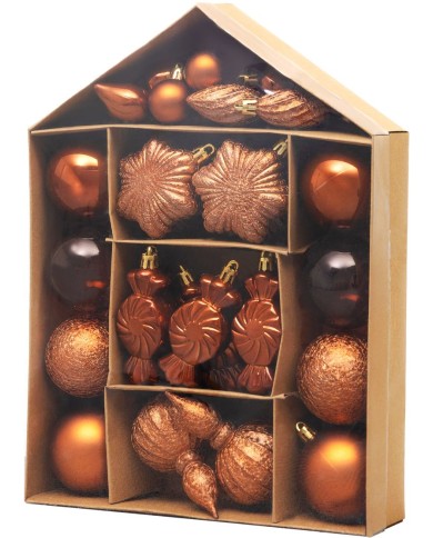 Gule MagicHome Vianoce, sada, 32 ks, medené, mix, na vianočný stromček