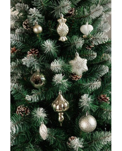 Gule MagicHome Vianoce, sada, 32 ks, béžové, mix, na vianočný stromček