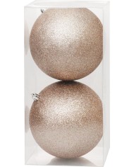 Gule MagicHome Vianoce, 2 ks, šampaň, na vianočný stromček, 12 cm