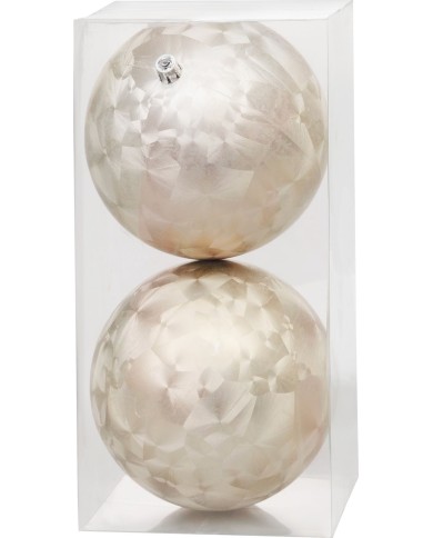 Gule MagicHome Vianoce, 2 ks, béžové, na vianočný stromček, 12 cm