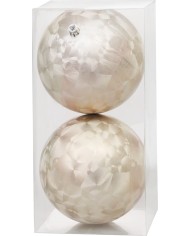 Gule MagicHome Vianoce, 2 ks, béžové, na vianočný stromček, 12 cm