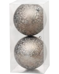 Gule MagicHome Vianoce, 2 ks, taupe, na vianočný stromček, 12 cm