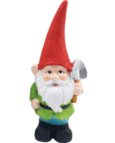 Dekorácia MagicHome, Trpaslík s červeným klobúkom, keramika, 12,5x8,5x28 cm