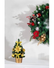 Dekorácia MagicHome Vianoce, stromček, s bubnom, 21 cm