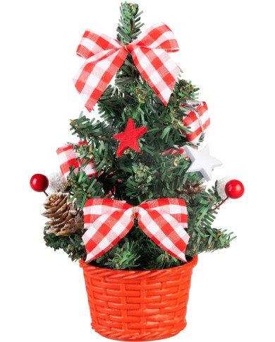 Dekorácia MagicHome Vianoce, stromček, s hviezdou, 21 cm