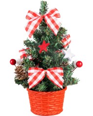 Dekorácia MagicHome Vianoce, stromček, s hviezdou, 21 cm