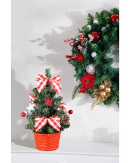 Dekorácia MagicHome Vianoce, stromček, s hviezdou, 21 cm