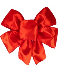 Dekorácia MagicHome Vianoce, mašla, červená, bal. 2ks, 13 x 16 cm