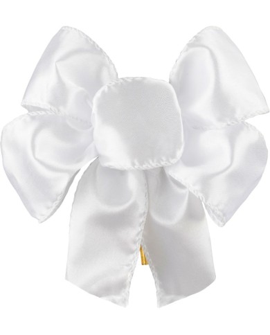 Dekorácia MagicHome Vianoce, mašla, biela, bal. 2ks, 13 x 16 cm