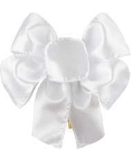 Dekorácia MagicHome Vianoce, mašla, biela, bal. 2ks, 13 x 16 cm