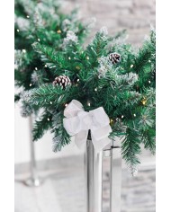 Dekorácia MagicHome Vianoce, mašla, biela, bal. 2ks, 13 x 16 cm