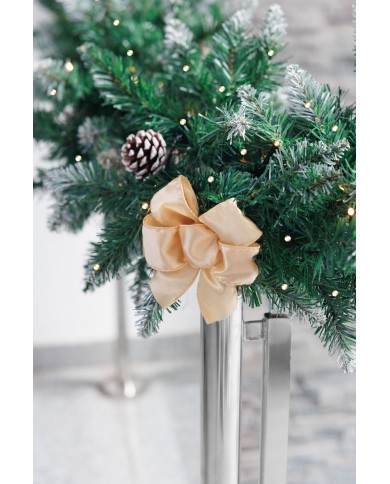 Dekorácia MagicHome Vianoce, mašla, zlatá, bal. 2ks, 13 x 16 cm