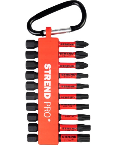Sada bitov Strend Pro Premium, PH, PZ, TORX, S2 pevnosť, 1/4", 50mm, 10 dielna