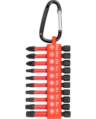 Sada bitov Strend Pro Premium, PH, PZ, TORX, S2 pevnosť, 1/4", 50mm, 10 dielna