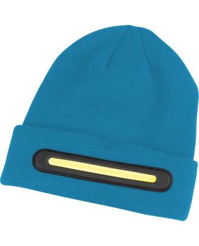 Čiapka Strend Pro beanie, 40x LED, modrá, akrylové vlákna, 750 mAh batéria