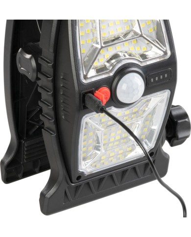 Lampa Strend Pro, 92x LED, 600lm, solárne nabíjanie, pohybový senzor, USB-C výstup