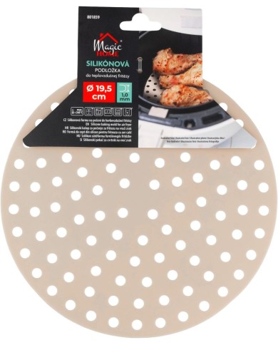 Podložka MagicHome, silikónová, do fritézy, okrúhla, 19,5x5x0,1 cm