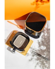 Podložka MagicHome, silikónová, do fritézy, štvorec, 18,7x18,7x0,1 cm