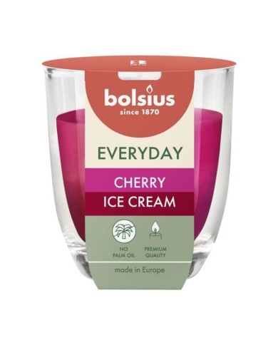 Sviečka Bolsius Everyday, čerešňová zmrzlina, 80x70 mm, v skle