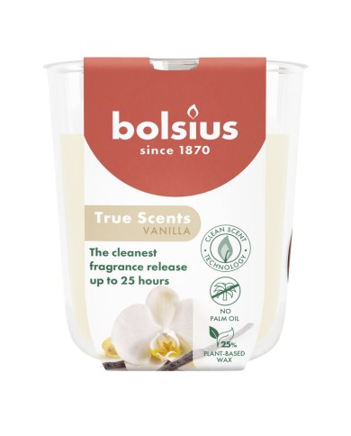 Sviečka Bolsius True Scents, vanilka, 80x73 mm, v skle