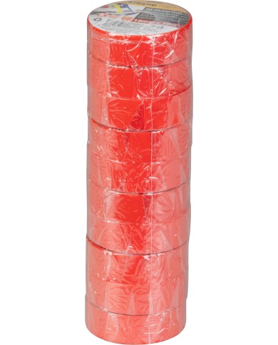 Páska Strend Pro, 19 mm, L-10 m, max. 80°C, 40,0 kV/mm, červená, izolačná, lepiaca, PVC, bal. 10 ks