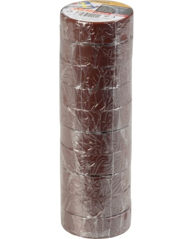 Páska Strend Pro, 19 mm, L-10 m, max. 80°C, 40,0 kV/mm, hnedá, izolačná, lepiaca, PVC, bal. 10 ks