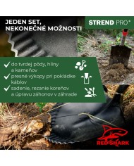 Rýľ Strend Pro Premium RedShark, špicatý, so sklolaminátovou násadou D 1150 mm, záruka 10 r.